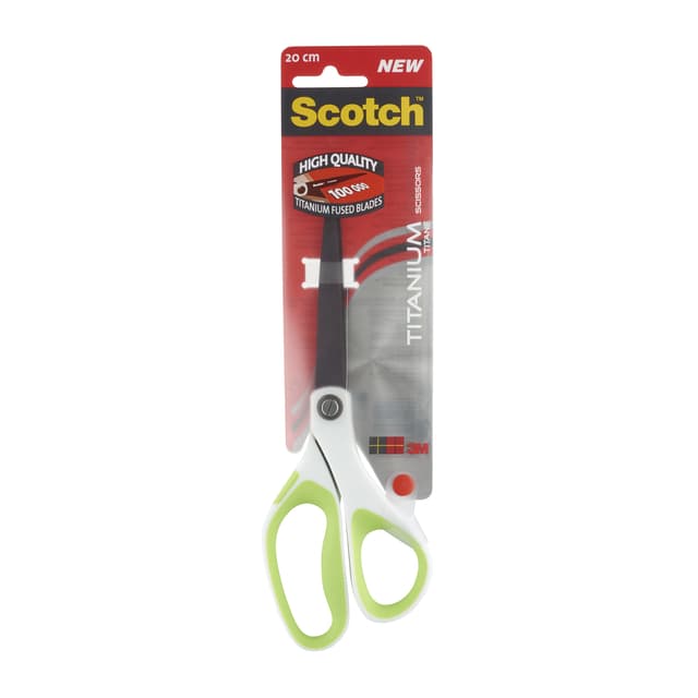 Schaar Scotch 20cm titanium met groot oog groen blister 2