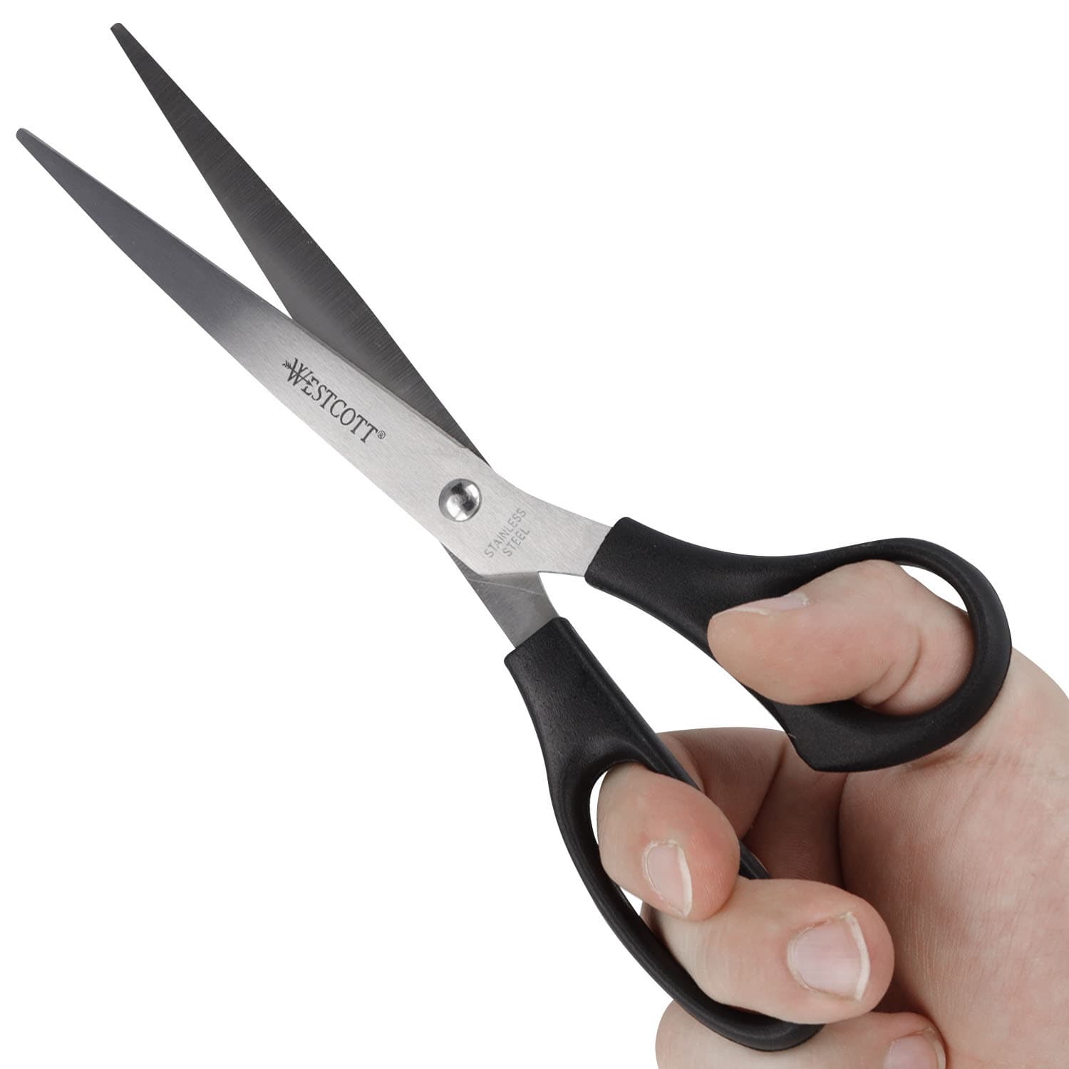 Kantoorschaar Westcott 260mm met kunststof grip rvs 4
