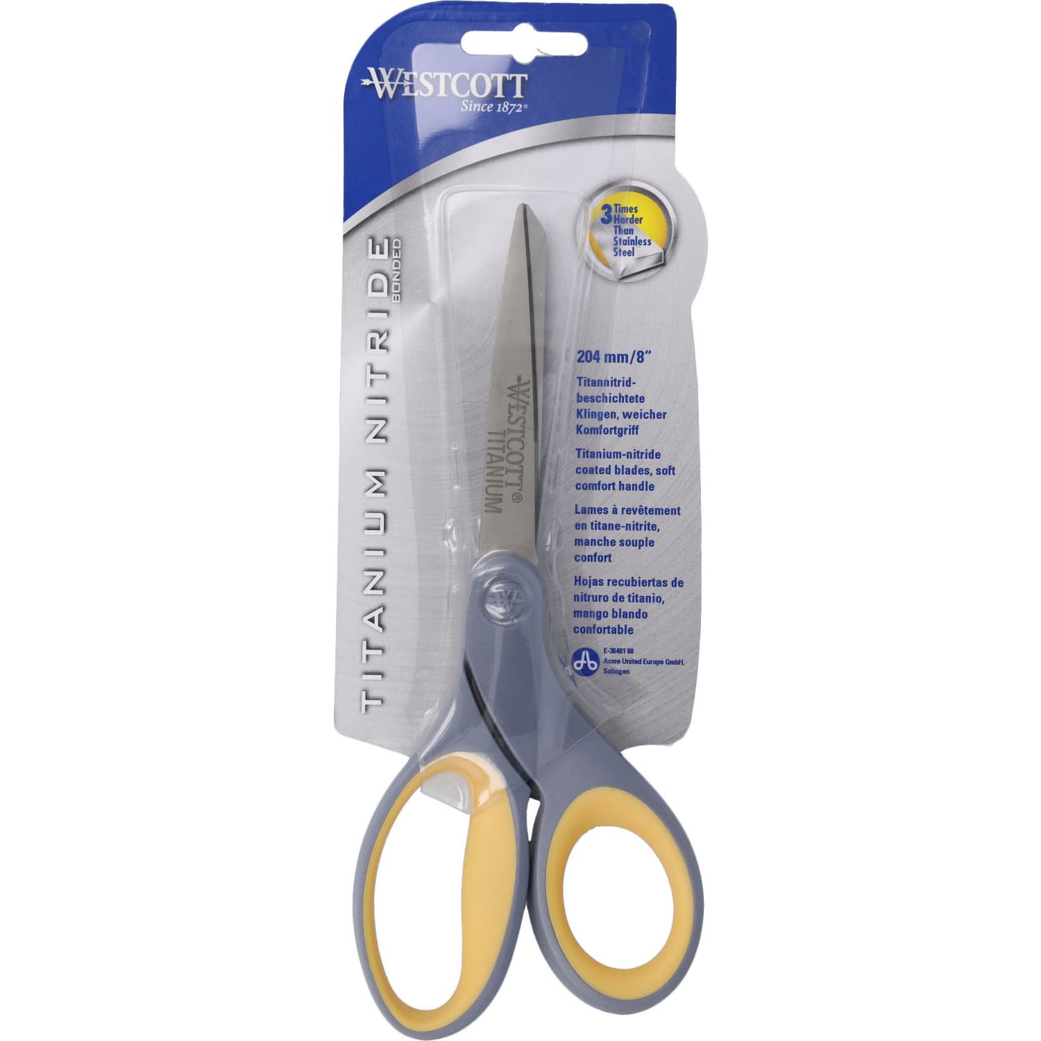 Kantoorschaar Westcott 210mm met softgrip titanium 2