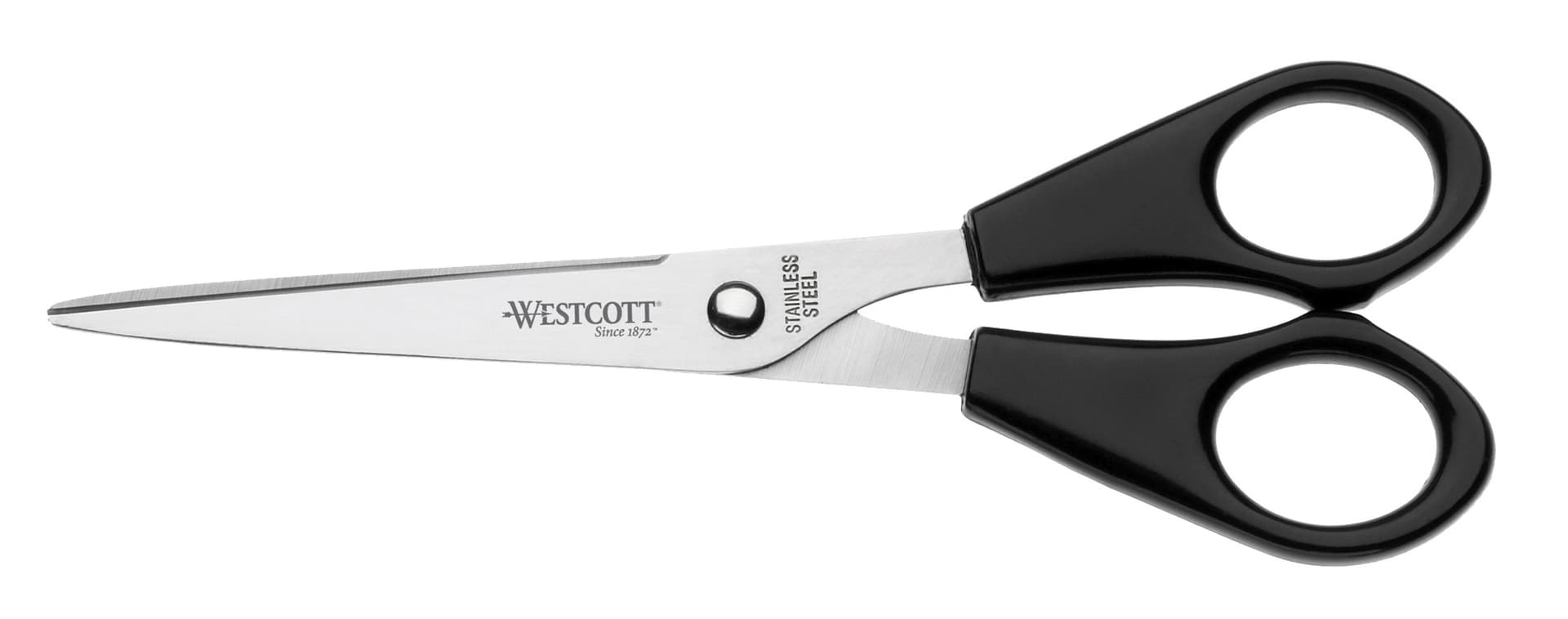 Kantoorschaar Westcott 155mm met kunststof grip rvs