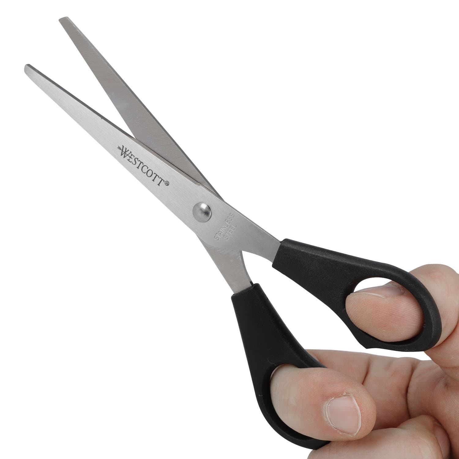 Kantoorschaar Westcott 155mm met kunststof grip rvs 5