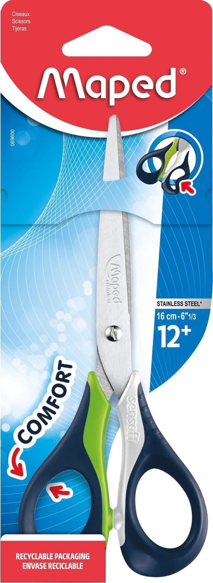 Schaar Maped Sensoft 16cm assorti 2