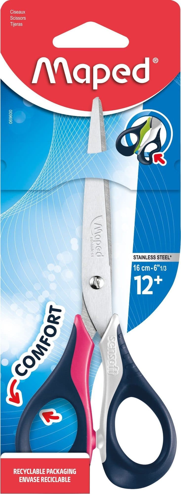 Schaar Maped Sensoft 16cm assorti 3
