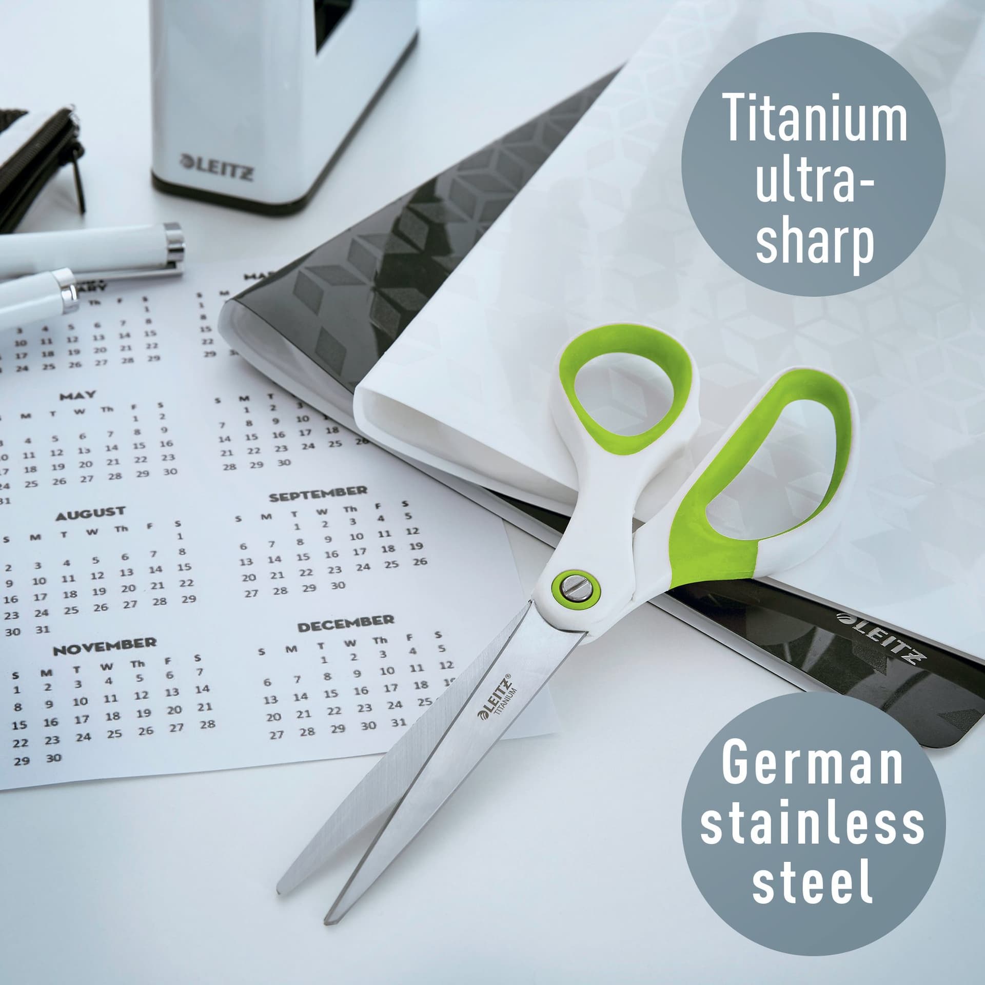 Schaar Leitz WOW 205mm titanium groen 4