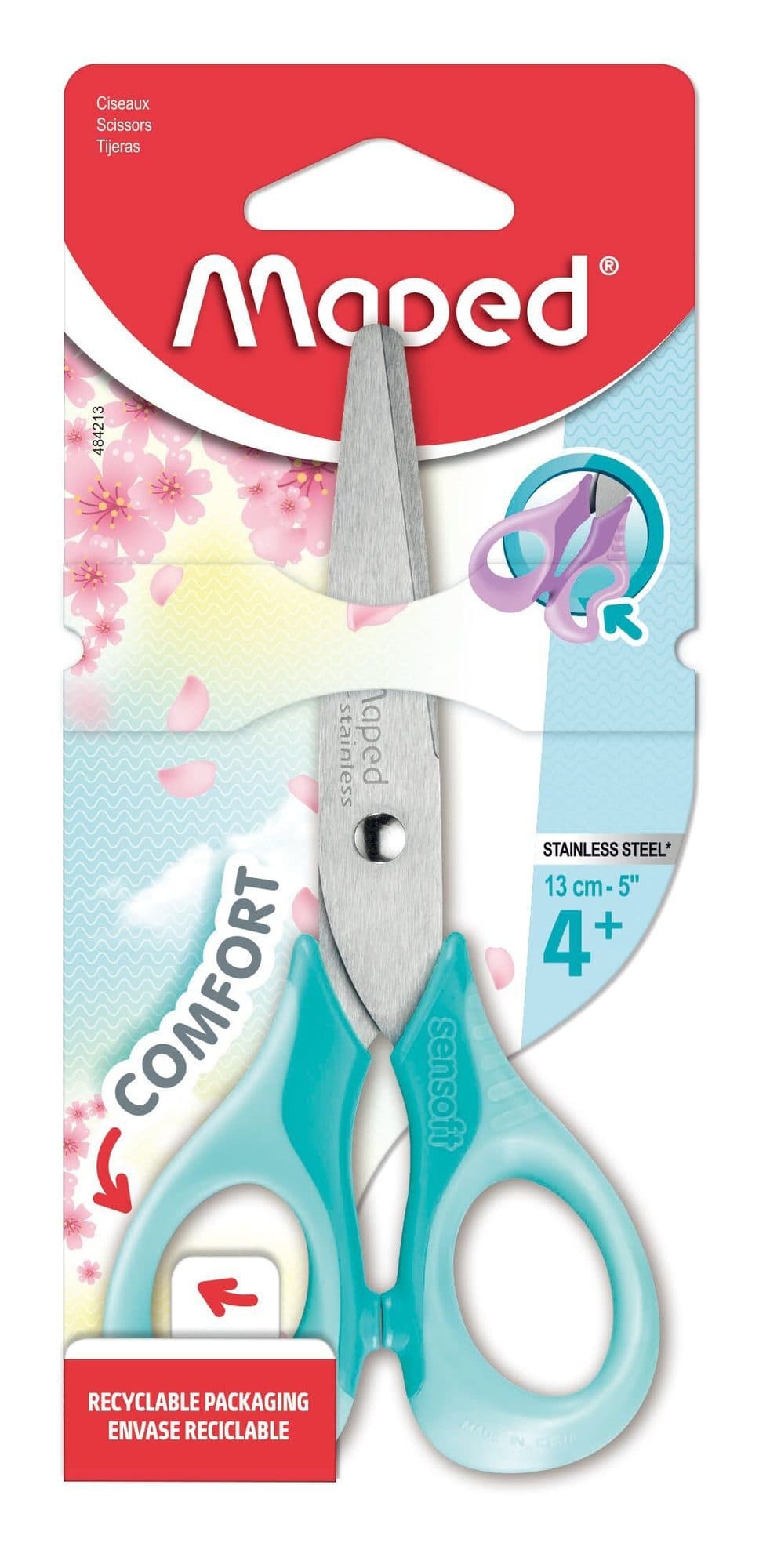 Schaar Maped Sensoft 13cm pastel assorti