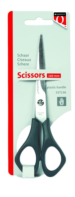Schaar Quantore 160mm + plastic handvat zwart 2