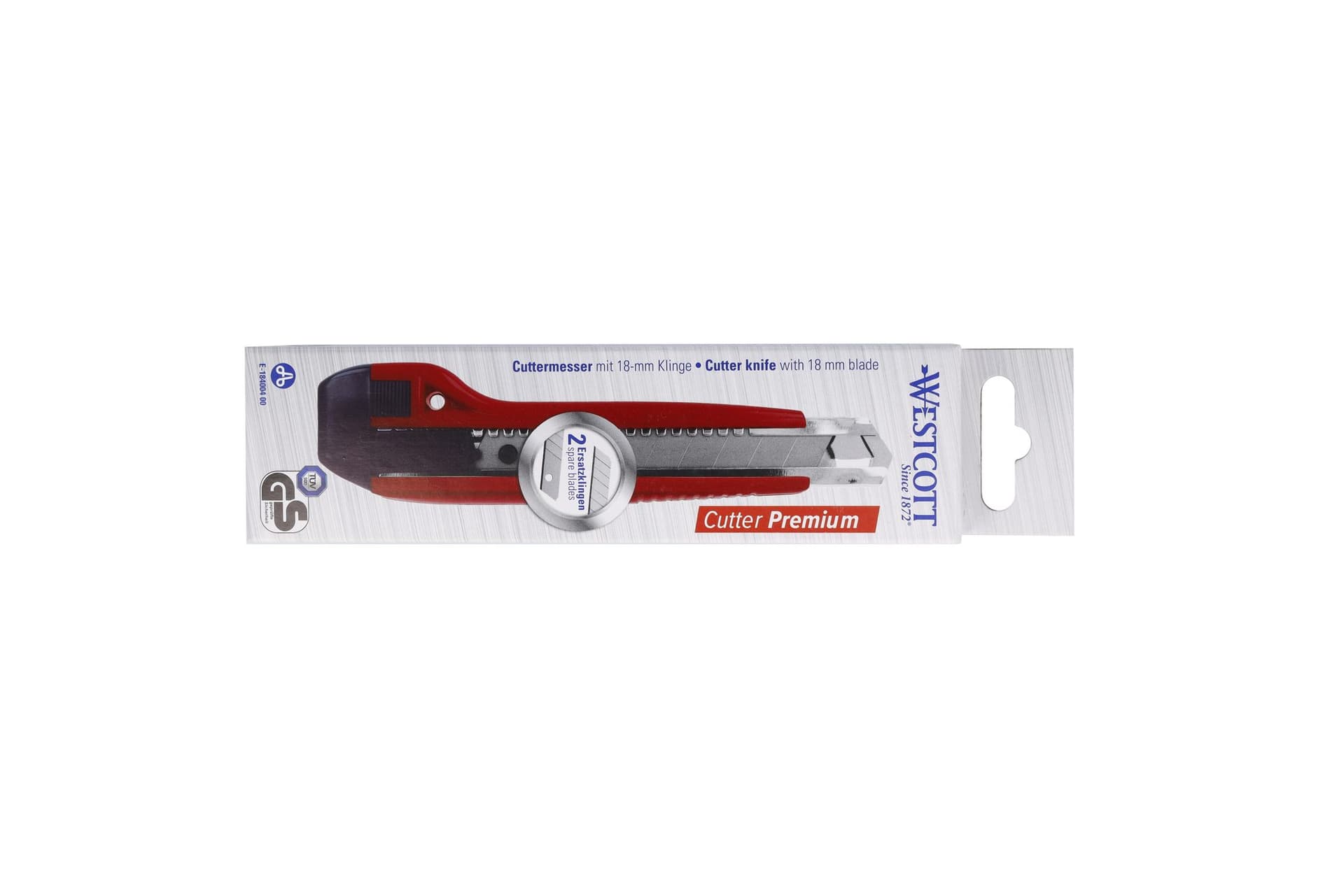 Snijmes Westcott premium 18mm met schuifsluiting rood 2
