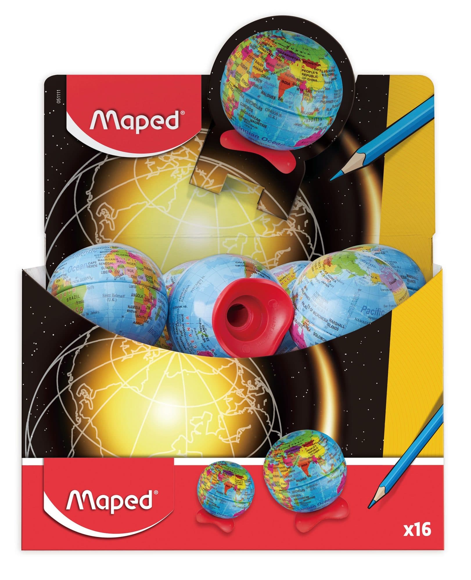 Puntenslijper Maped Globe display á 16 stuks 2