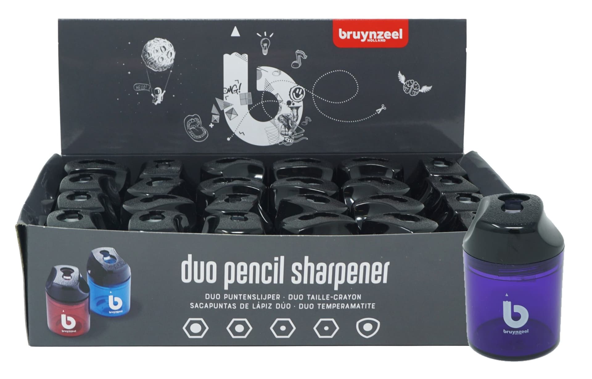 Puntenslijper Bruynzeel Teens assorti 2