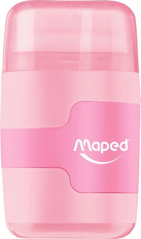 Puntenslijper Maped Connect 2-gaats met gum pastel assorti 3