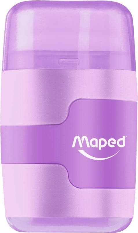Puntenslijper Maped Connect 2-gaats met gum pastel assorti 5
