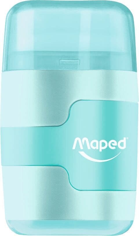 Puntenslijper Maped Connect 2-gaats met gum pastel assorti 7