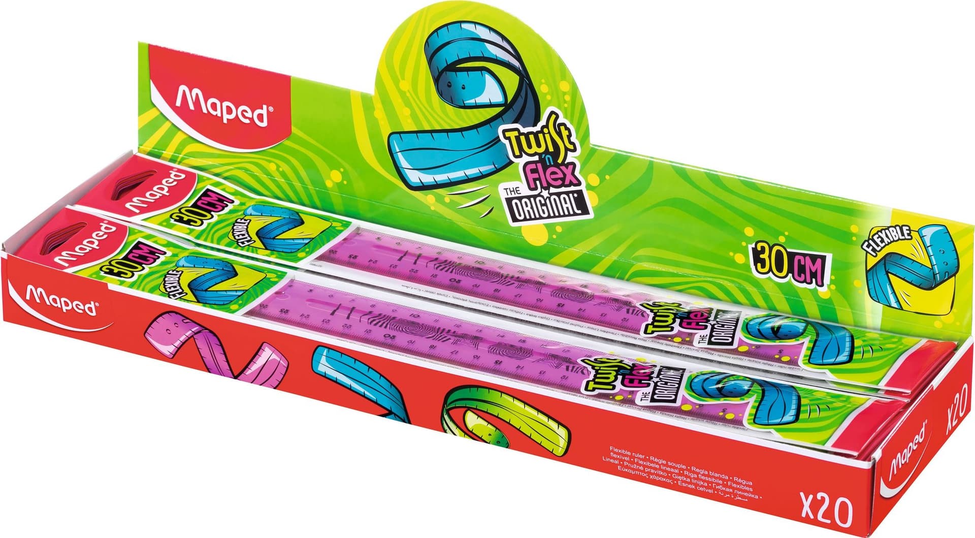 Liniaal Maped Twist 'n Flex 30cm assorti