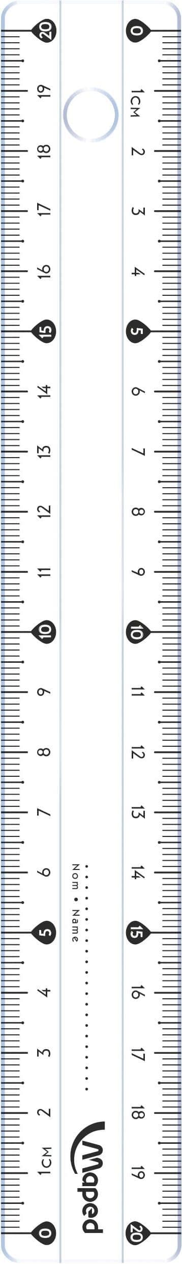 Liniaal Maped Classic 20cm 2