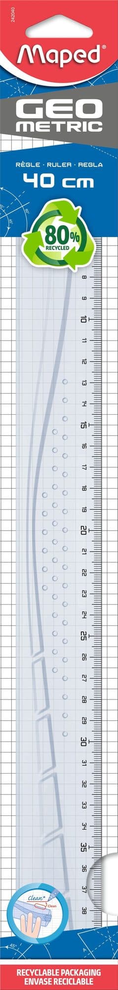 Liniaal Maped Geometric 40cm transparant