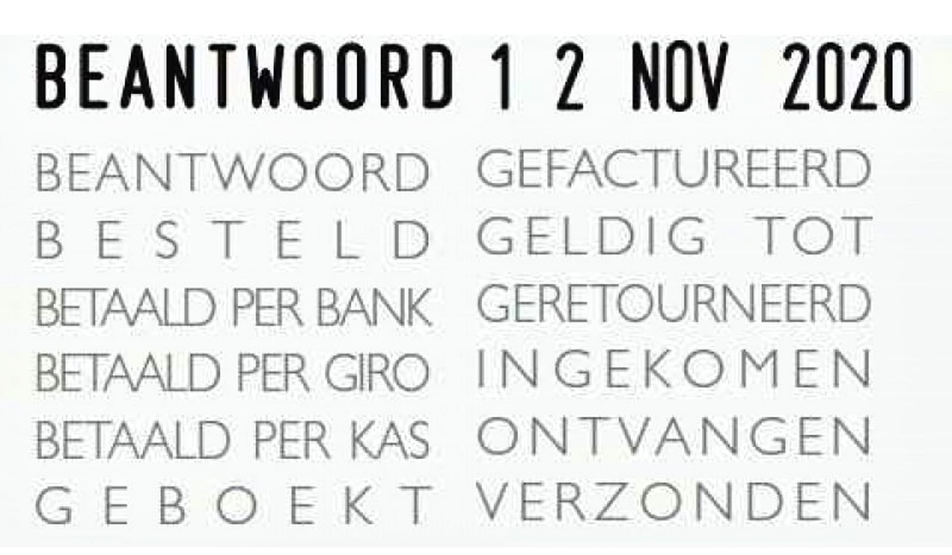 Woord-datumstempel Colop 04000/WD 12 teksten 2