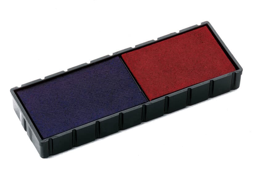 Stempelkussen Colop E/12/2 blauw en rood