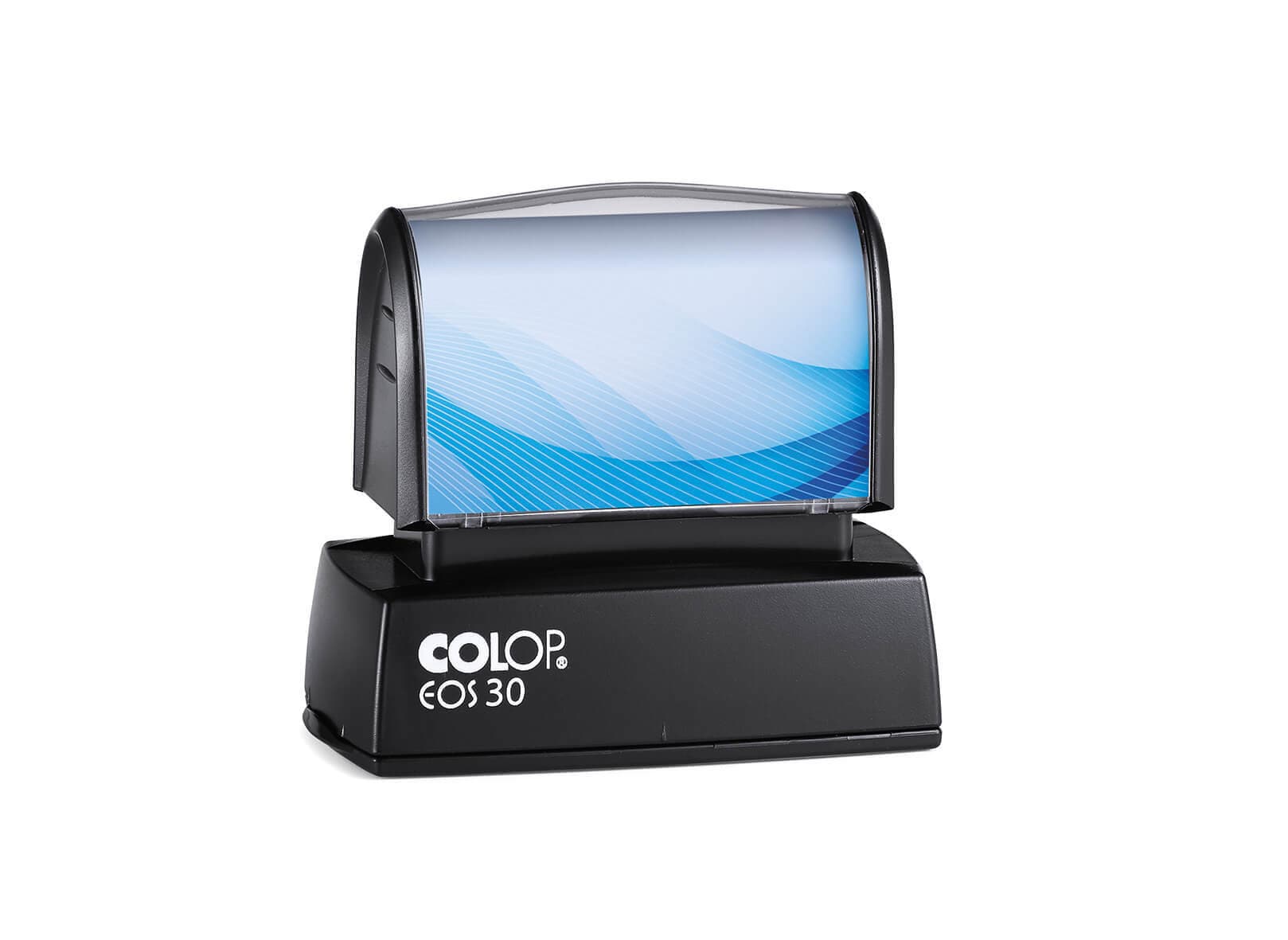 Tekststempel Colop EOS 30 flashtechnologie met stempelplaat