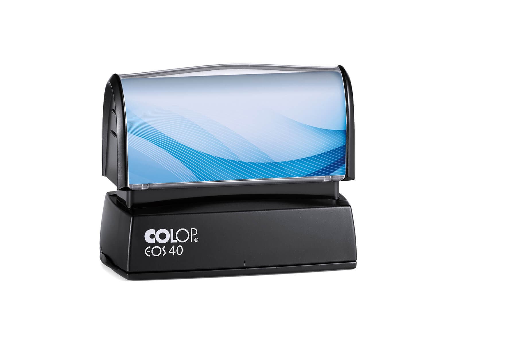 Tekststempel Colop EOS 40 flashtechnologie met stempelplaat