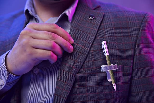 Penhouder Terry clip voor 3 pennen/potloden zilverkleurig 3
