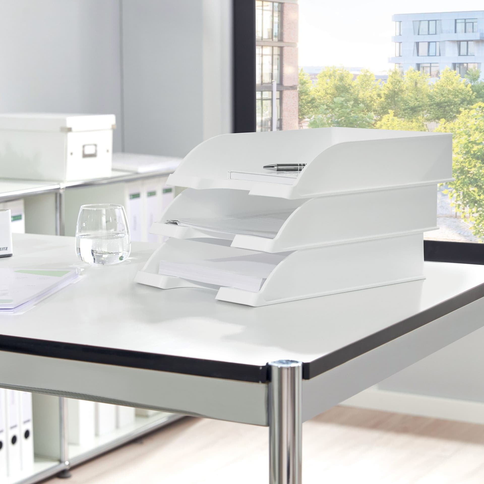 Brievenbak Leitz Plus standaard A4 wit 6