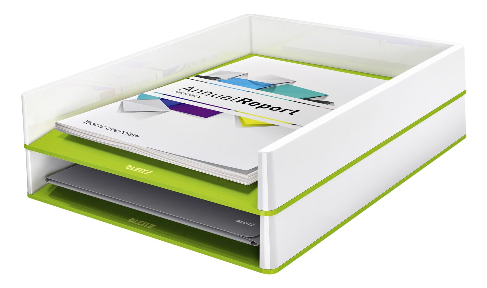 Brievenbak Leitz WOW A4 wit/groen 2