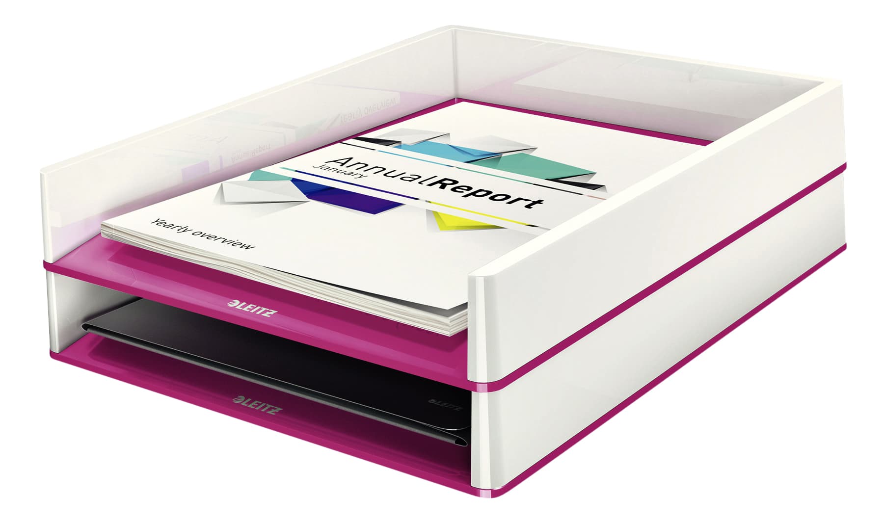 Brievenbak Leitz WOW wit/roze 2