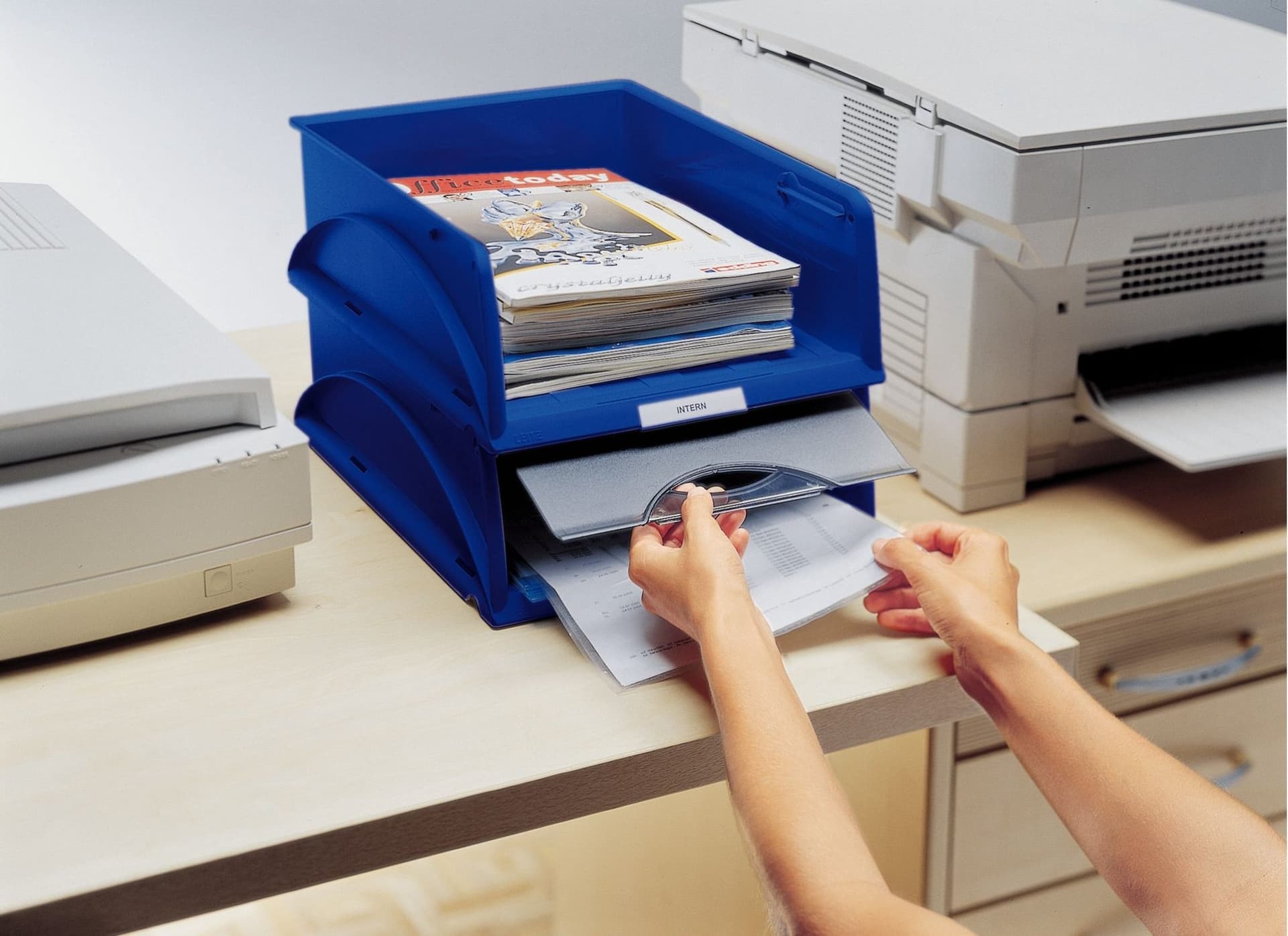 Sorteerbak Leitz 5231 Sorty met klep blauw 3