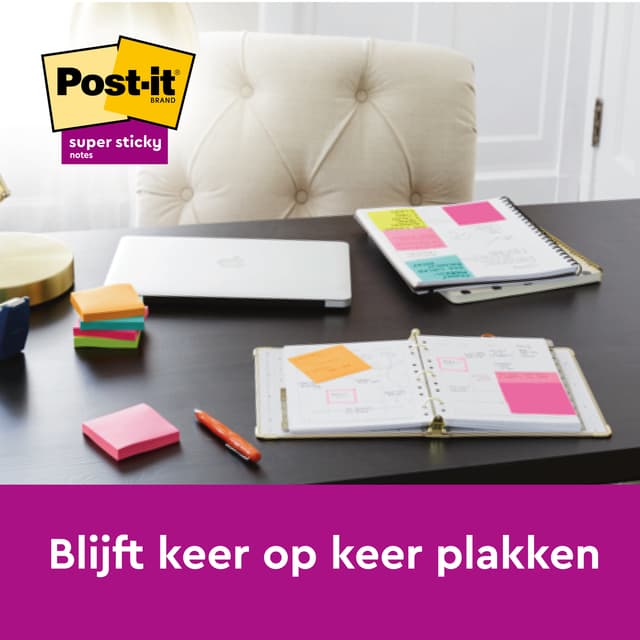Memoblok Post-it Z-Note S330 Super Sticky 76x76mm 14+ 2 assorti 3