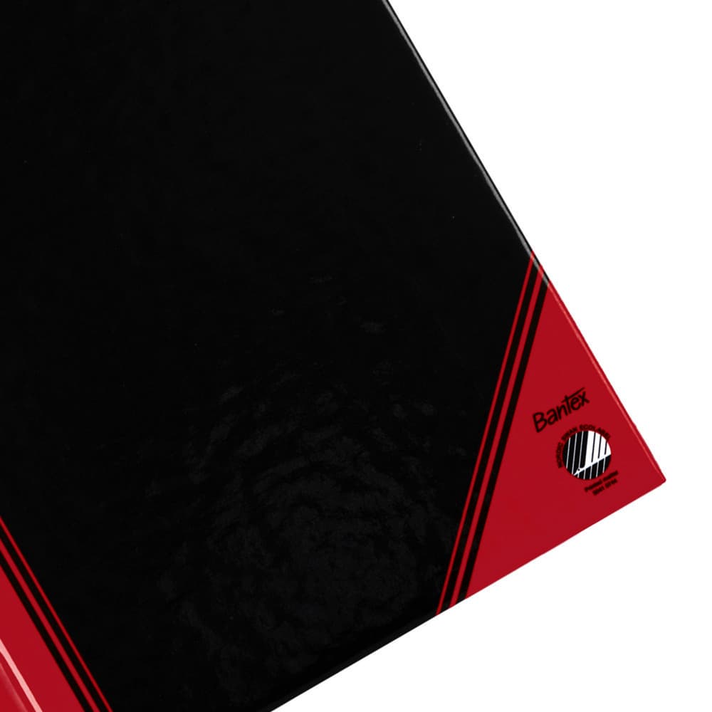 Notitieboek Bantex zwart/rood A6 lijn 70gr 96vel 3