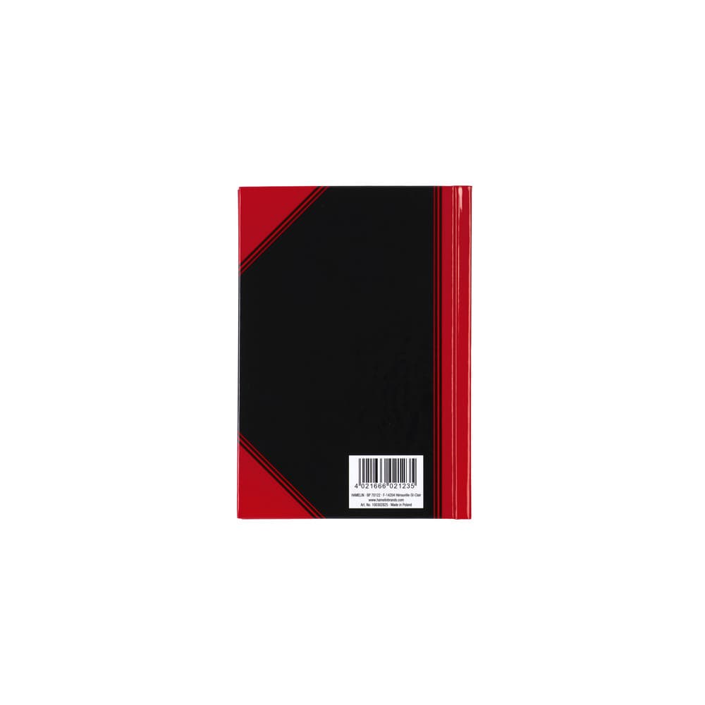 Notitieboek Bantex zwart/rood A6 lijn 70gr 96vel 5