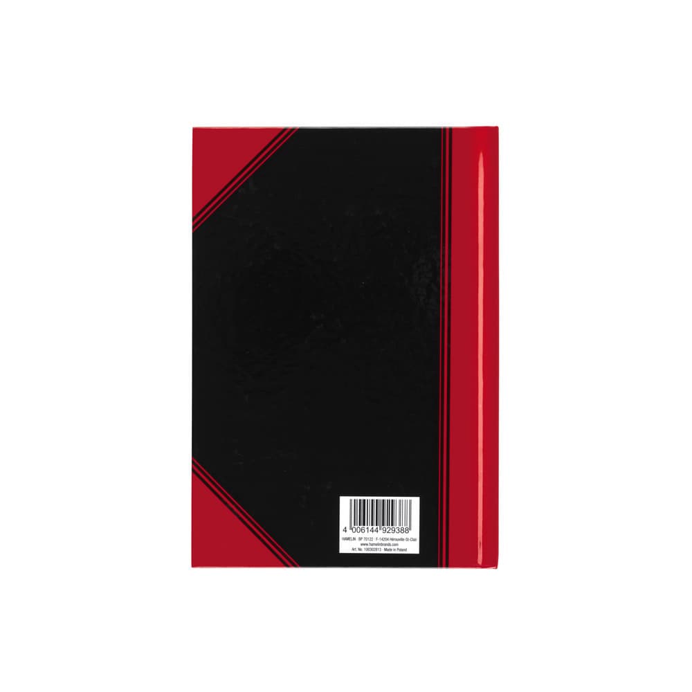 Notitieboek Bantex zwart/rood A5 lijn 70gr 96vel 4