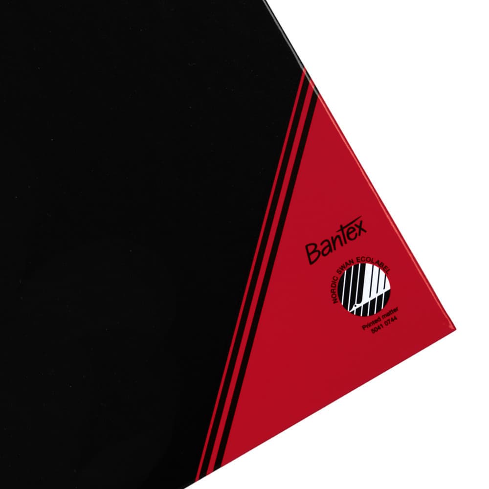 Notitieboek Bantex zwart/rood A4 lijn 70gr 96vel 2