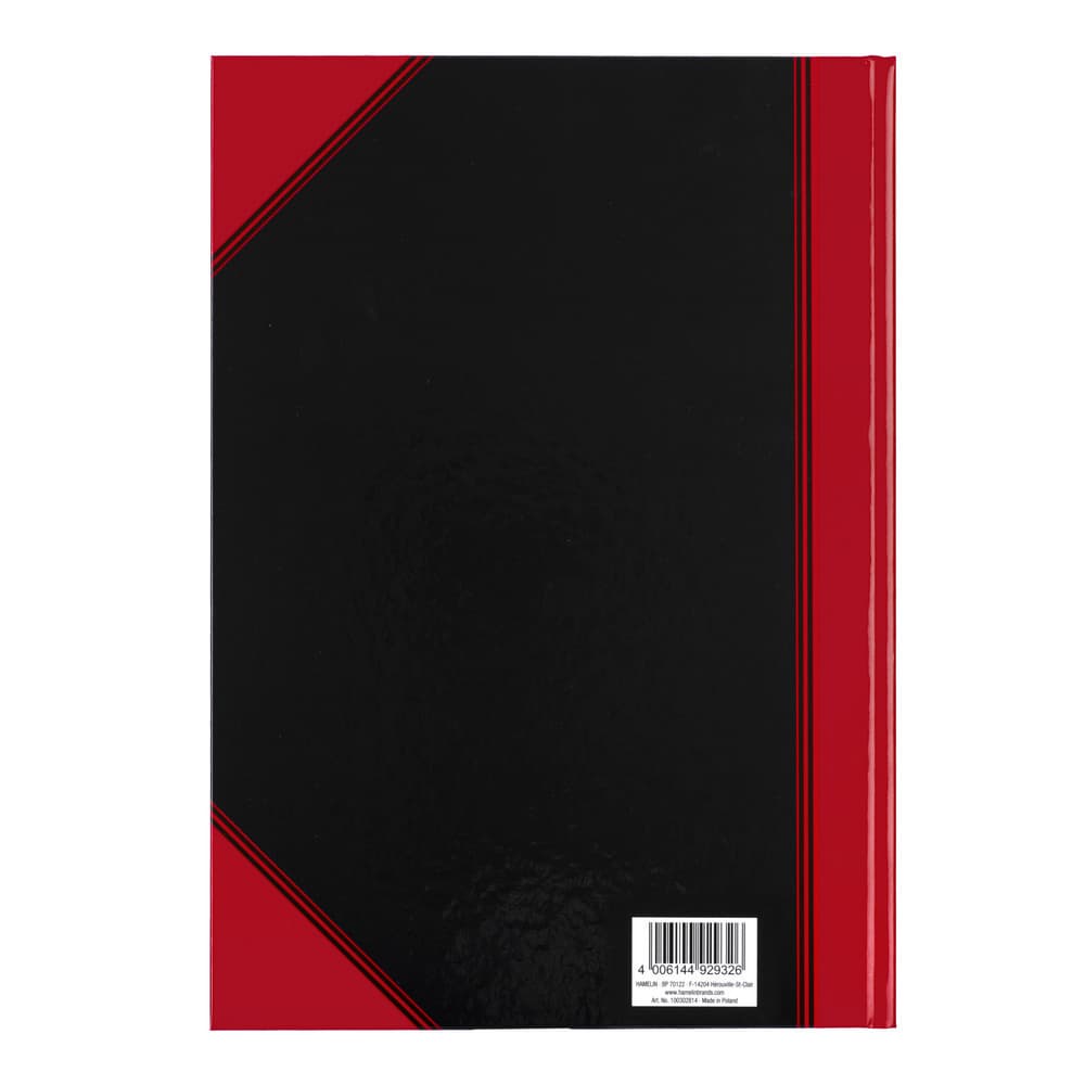 Notitieboek Bantex zwart/rood A4 lijn 70gr 96vel 4