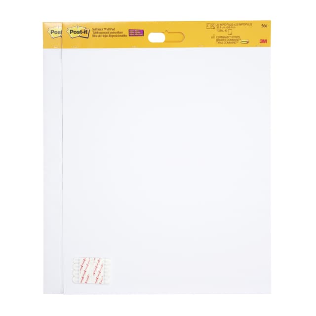 Meeting chart Post-it 566 Super Sticky 50.8x58.4cm wit incl Command bevestigingsstrip 2 stuks 3