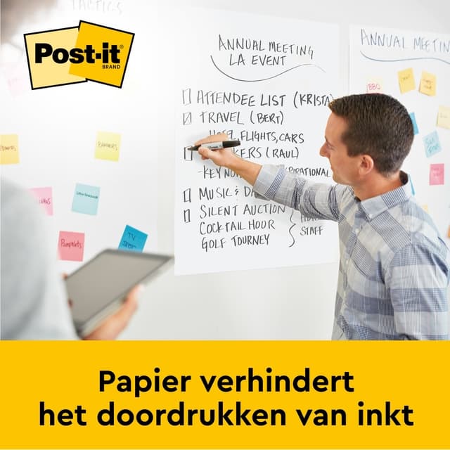 Meeting chart Post-it 563R Super Sticky 50,8x58,4cm met tafelstandaard wit 20 vel 5