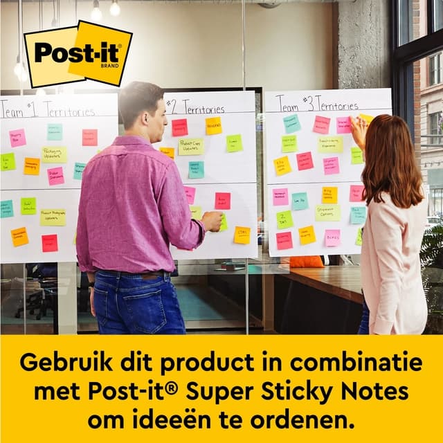 Meeting chart Post-it 563R Super Sticky 50,8x58,4cm met tafelstandaard wit 20 vel 6