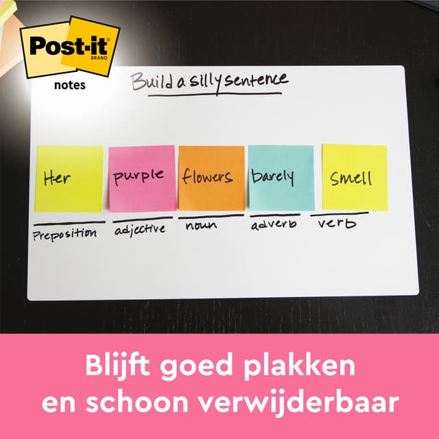 Memoblok Post-it 655 76x127mm 100 vel per blok neon geel 3