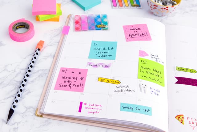Memoblok Post-it 2028 76x76mm kubus neon kleuren 2