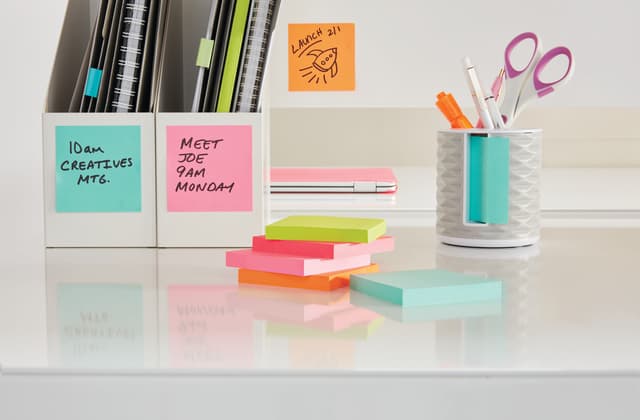 Memoblok Post-it 2028 76x76mm kubus neon kleuren 3