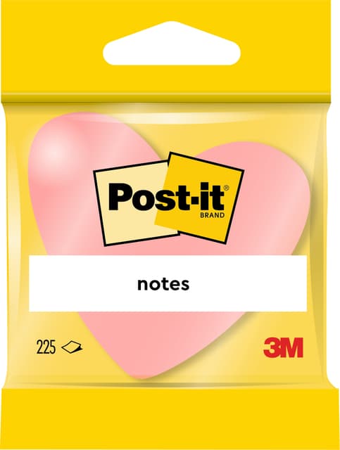Memoblok Post-it Vormen 2007 70x70mm kubus hart roze 3
