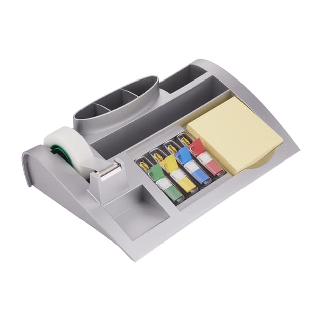 Bureau organiser Post-it C50 zilvergrijs incl inhoud 4