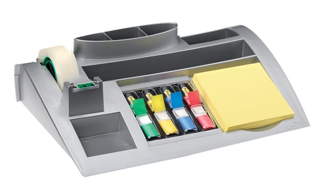 Bureau organiser Post-it C50 zilvergrijs incl inhoud 5