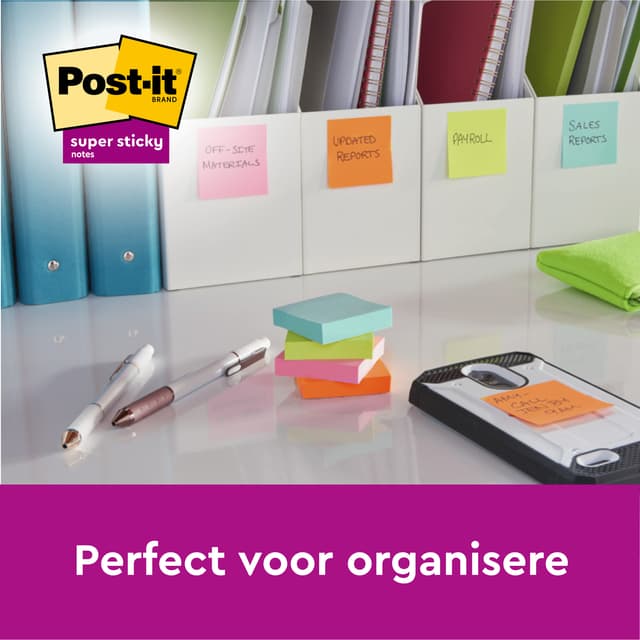 Memoblok Post-it 655 Super Sticky 76x127mm Carnival 6 stuks 5