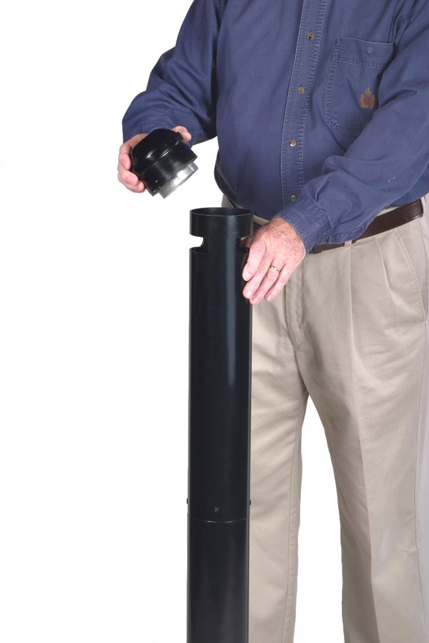 Asbak Rubbermaid Smokers' Pole vrijstaand zwart 2
