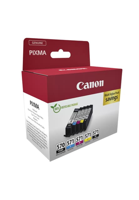 Inktcartridge Canon PGI-570 + CLI-571 2x zwart + 3 kleuren 2