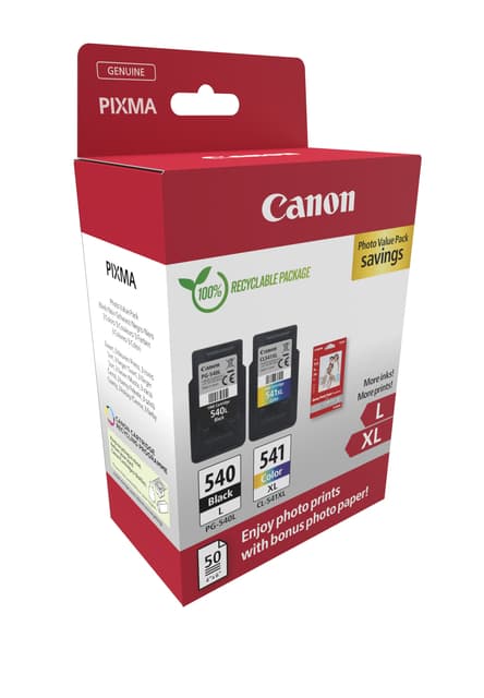 Inktcartridge Canon PG-540L CL-541XL zw+kl+papier 3