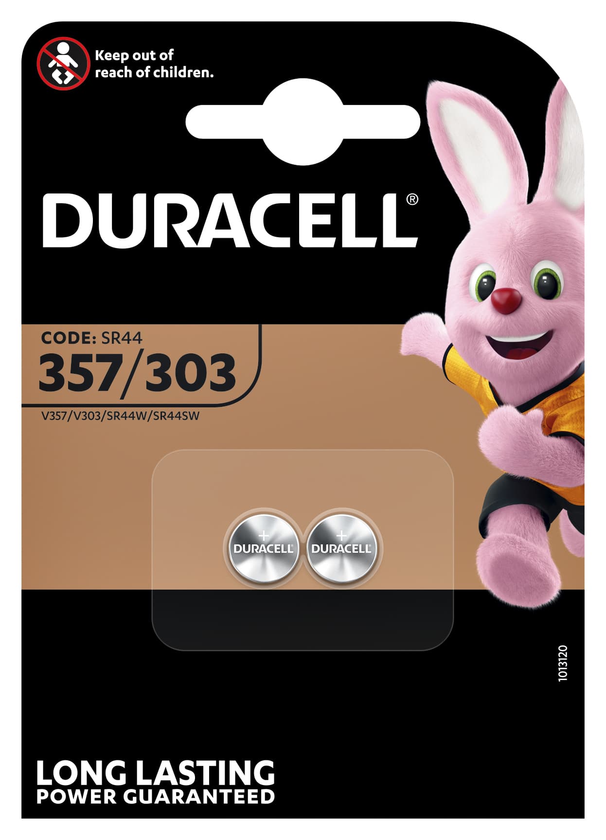 Batterij Duracell knoopcel 2x357/303 zilver oxide Ø11,6mm 2 stuks