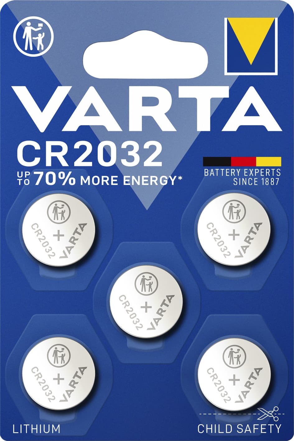 Batterij VARTA knoopcel 5x CR2032 lithium