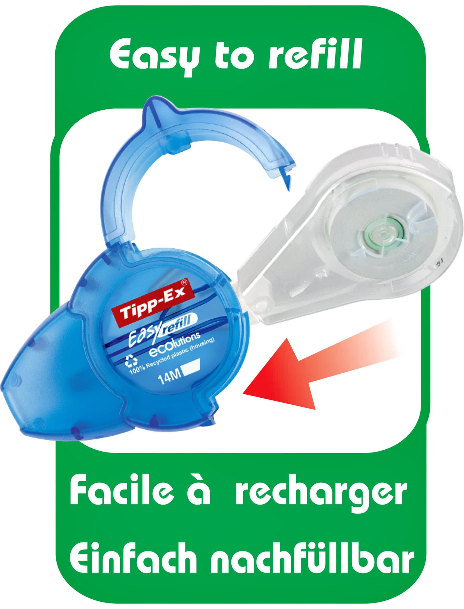 Correctietape Tipp-Ex easy refill ecolutions 5mmx14m 3